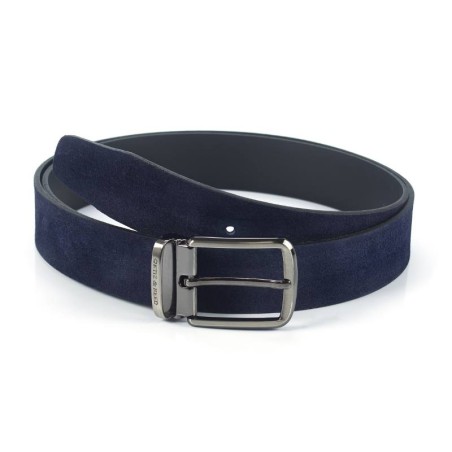 blue suede belt B-STRUFFEL-AZUL