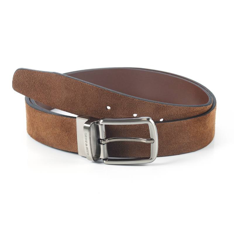 Ceinture suède marron B-STRUFFEL-CASTAGNA