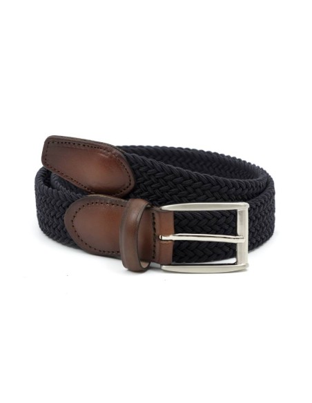 Blue braided belt